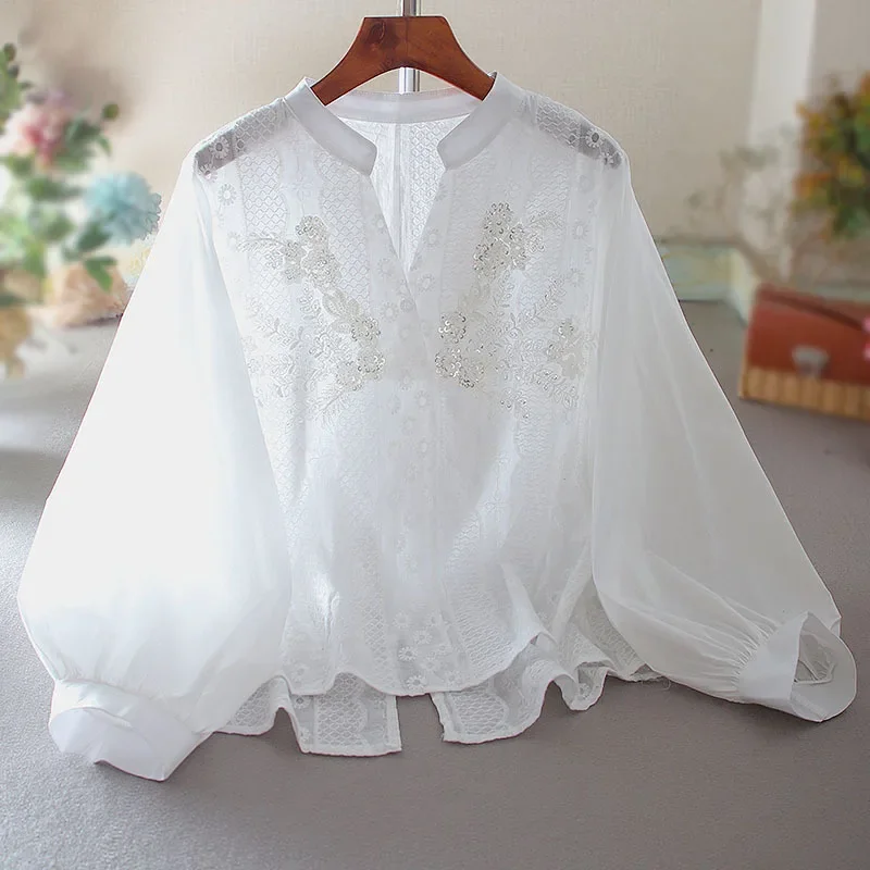 Элегантная повседневная свободная модная французская рубашка с