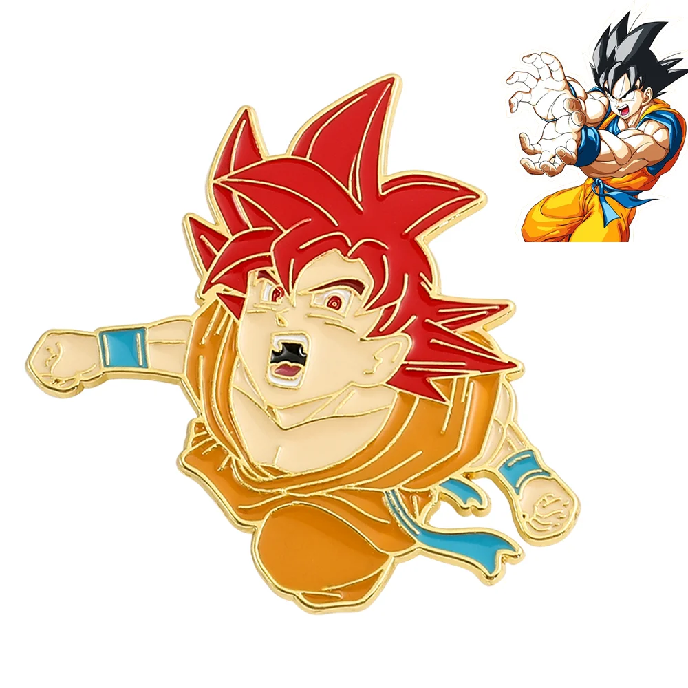 

Anime Dragon Ball Enamel Pin Cute Cartoon Figure Son Goku Metal Badge Brooch for Kids Clothing Backpack Pin Jewelry Accessories