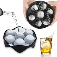 round silicone ice cube mold ball maker customized whisky reusable trays bpa free ice mould with removable lids