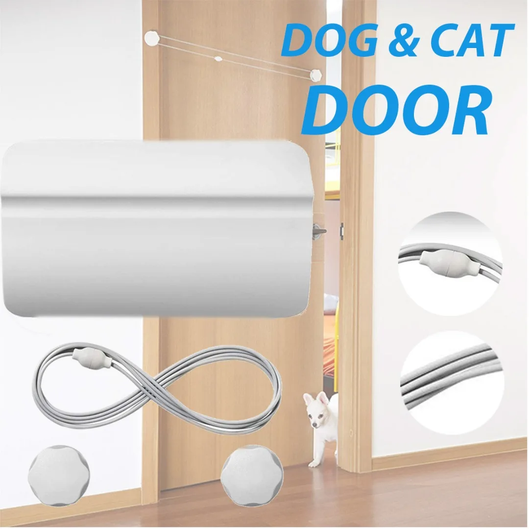 

1 шт. домашние двери для домашних животных, многофункциональные автоматические закрытые двери для кошек, прочные пластиковые открывающиеся...