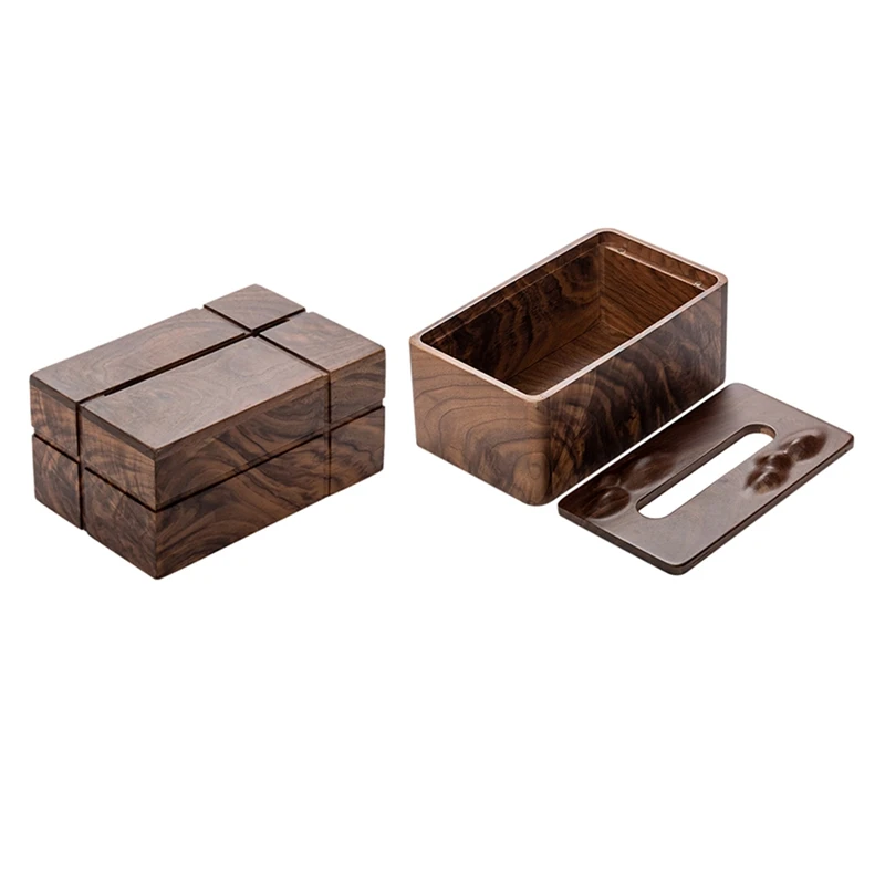 Скандинавская креативная бумажная коробка из черного ореха для салфеток