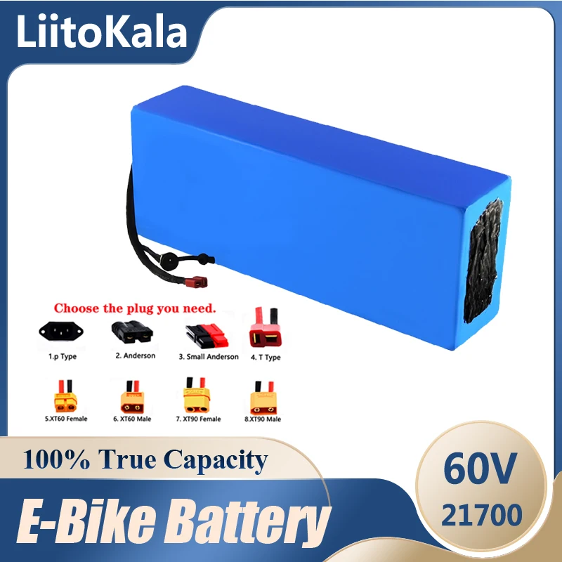 

LiitoKala 21700 60V 20Ah 30ah 40ah 50ah 35ah 25ah 15ah Ebike Electric Bicycle Battery Scooter AAA Rechargeable Lithium Battery
