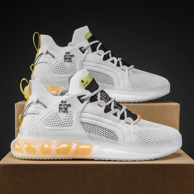 

2022 Fashion Summer Breathable Men's Tenis Sneakers High Elastic Male Light Sport Running Shoes for Men Footwear