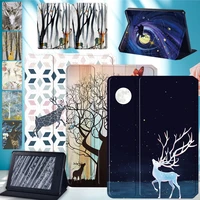 case for amazon kindle 10th8th genpaperwhite 1 2 3 4 deer print pu leather fold stand tablet cover for paperwhite 52021 6 8