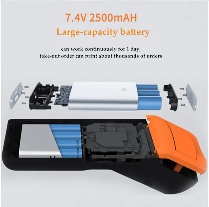 Терминал pos PDA портативный POS с NFC базой 1 + 8 Гб android 7 машина 4G сеть wifi bluetooth 5 дюймов 58