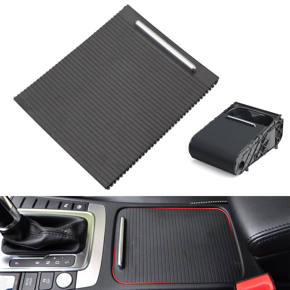 

Cup Holder Cover For Volkswagen Magotan CC Passat B6 B7 2009-2015 3CD857503 Center Console Sliding Shutters