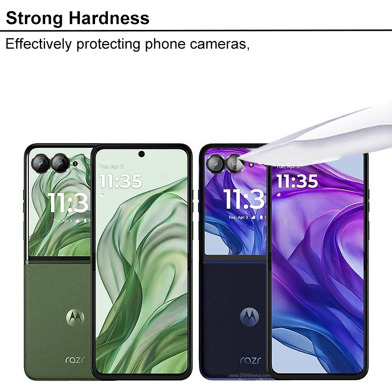 Защитные колпачки для камеры Motorola 50 Ultra с металлическим кольцом из закаленного