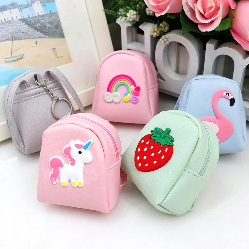 

2022 Cartoon Cute Animal Pu Leather Wallet Creative Coin Purse Girls