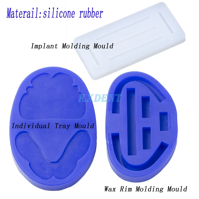 Dental Silicone Rubber Wax Rim Slim Long Shape Bite Block Individual Tray Implant Molding Mould Dentistry Lab Supplies