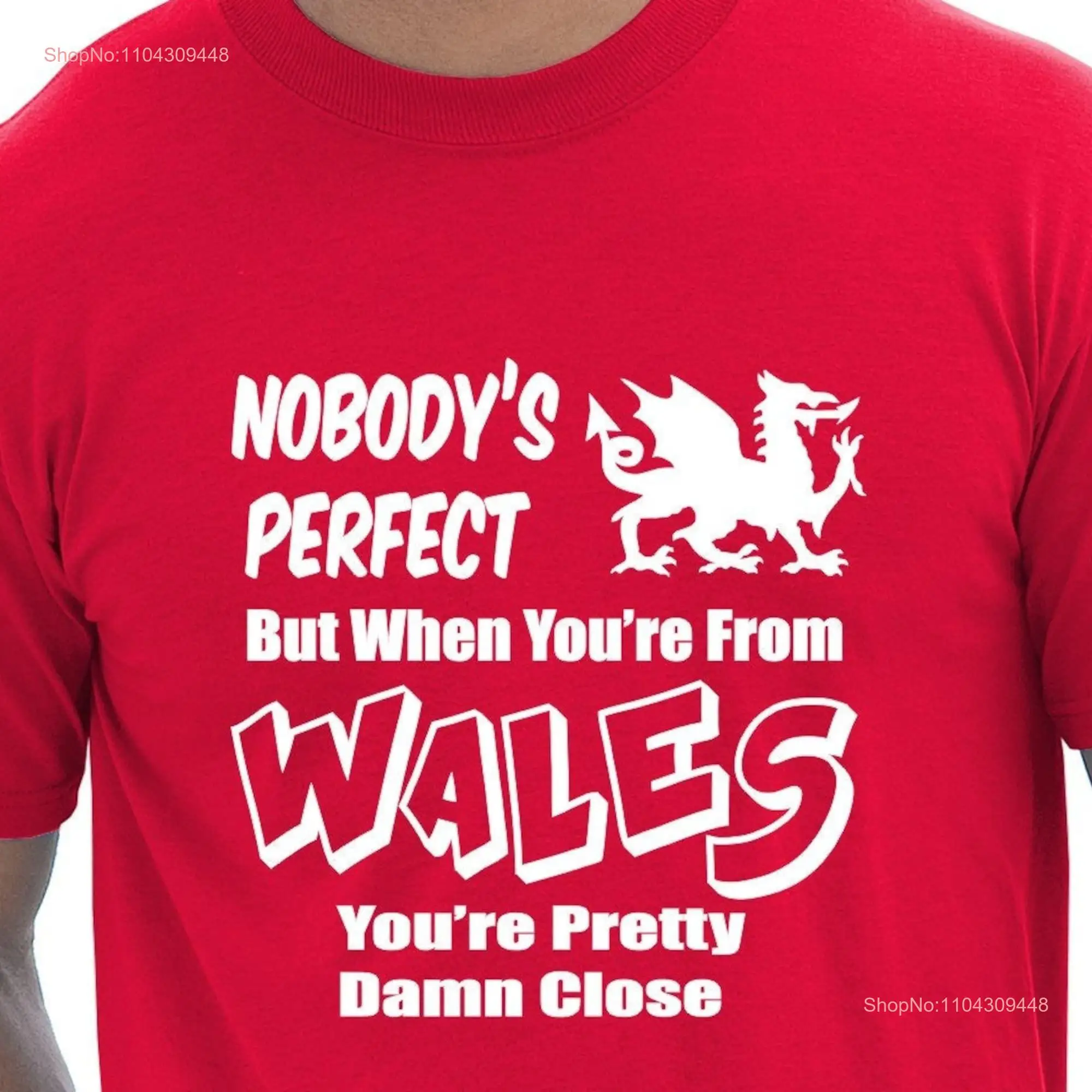 Print4u Nobody's Perfect но When Your're From Wales Регби День отца Мужская новинка на день