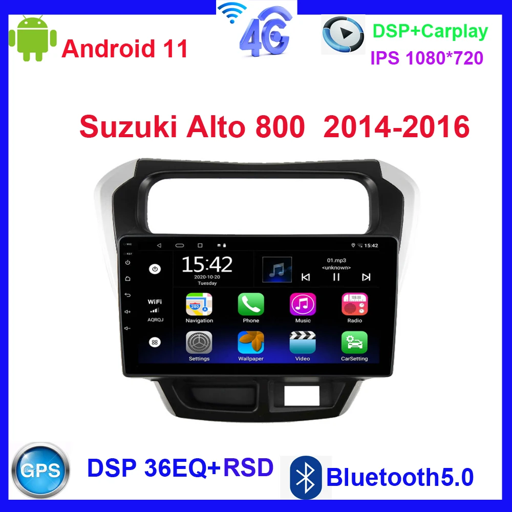 

Android11 Carplay 128GB 2 Din Android Auto Car Radio For SUZUKI Maruti Alto 800 2014 Multimedia Player IPS DSP GPS Autoradio