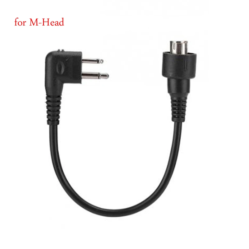 Noise Cancelling Aviation Mic Speaker PTT Microphone Headset Replacement Plug Head Cable for Baofeng Kenwood Motorola ICOM Radio