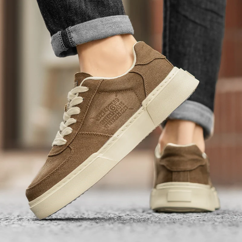 Мужские кроссовки на платформе простой дизайн скейтборд универсальная