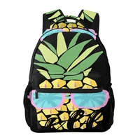 aesthetic backpack backpack teenager girls school book bag large capacity travel bag graffiti pineapple