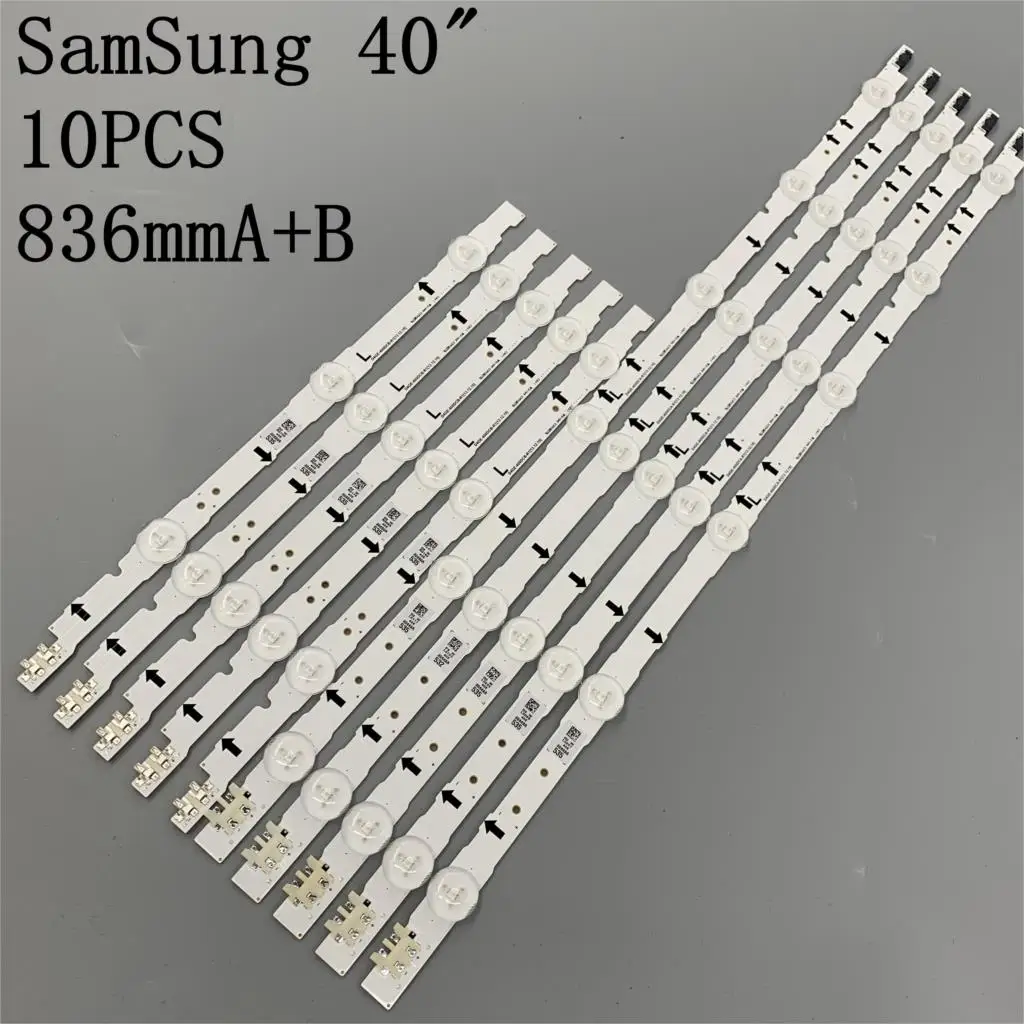 10pcs LED Backlight Strip For SamSung 40'' TV UE40H6500 UE40H5500 UE40H6200 UE40H5100 2014SVS40 D4GE-400DCA-R1 D4GE-400DCB-R1
