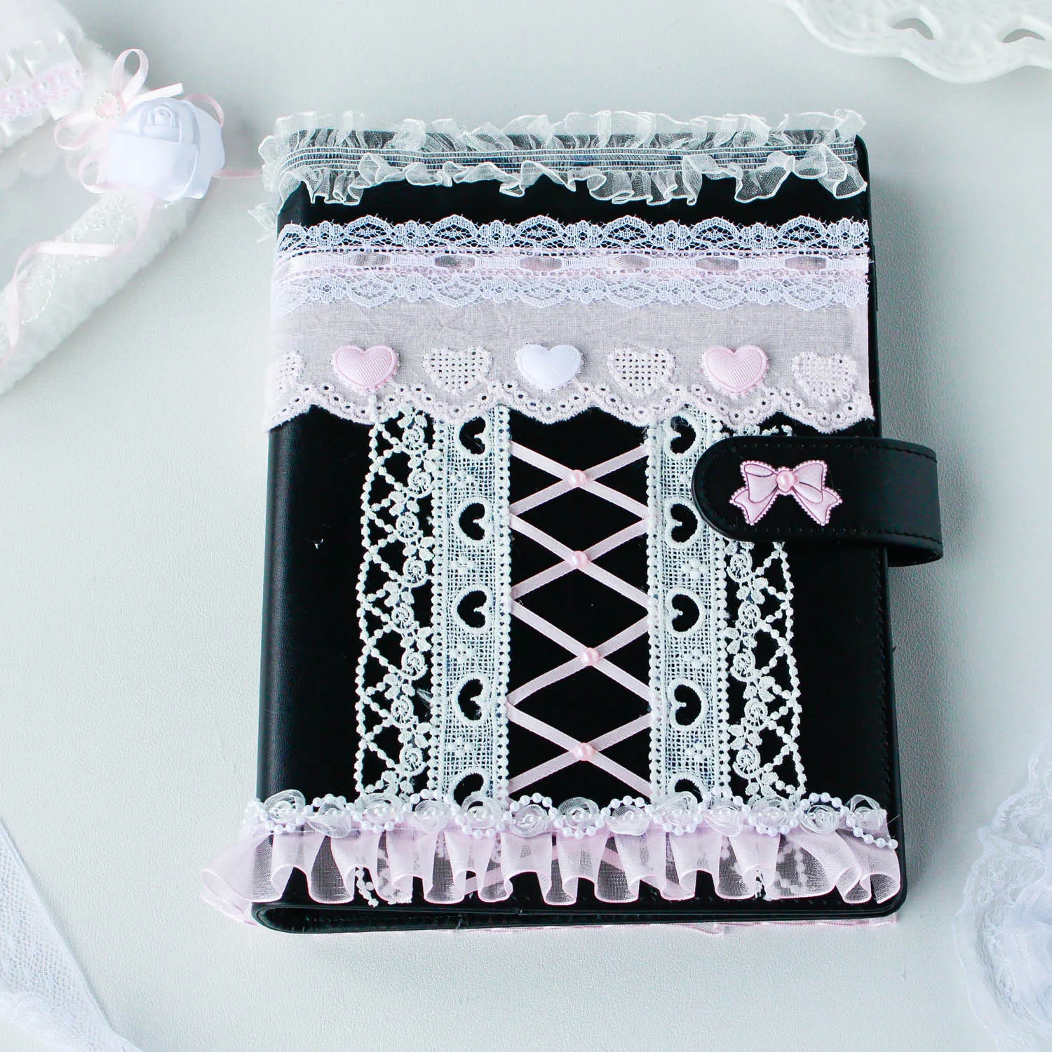 

Альбом для фотокарт A5 с кружевом