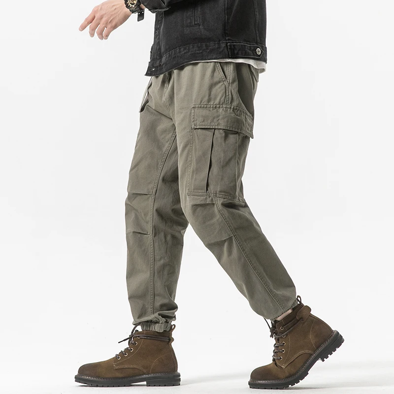 Cargo Pants Men Streetwear Fashion Jeans Baggy Hip Hop Straight Wide Leg Trousers Overalls Korean Men Clothing
