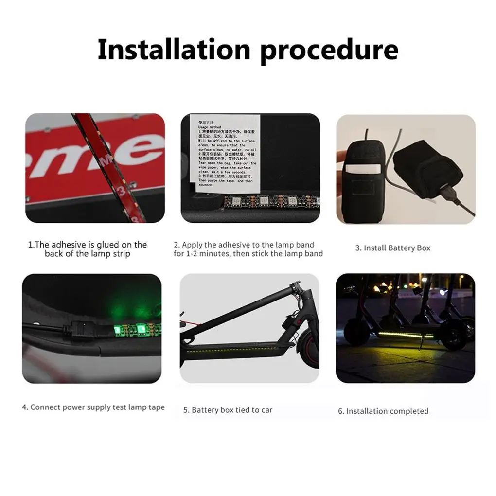 

Electric Scooter LED Light Strip Night Light Cycling Outdoor Bar Lamp