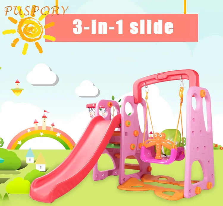 

Детская горка для помещений, Детская горка карамельных цветов, комбинированная горка Paradise Baby, новое многофункциональное домашнее оборудов...