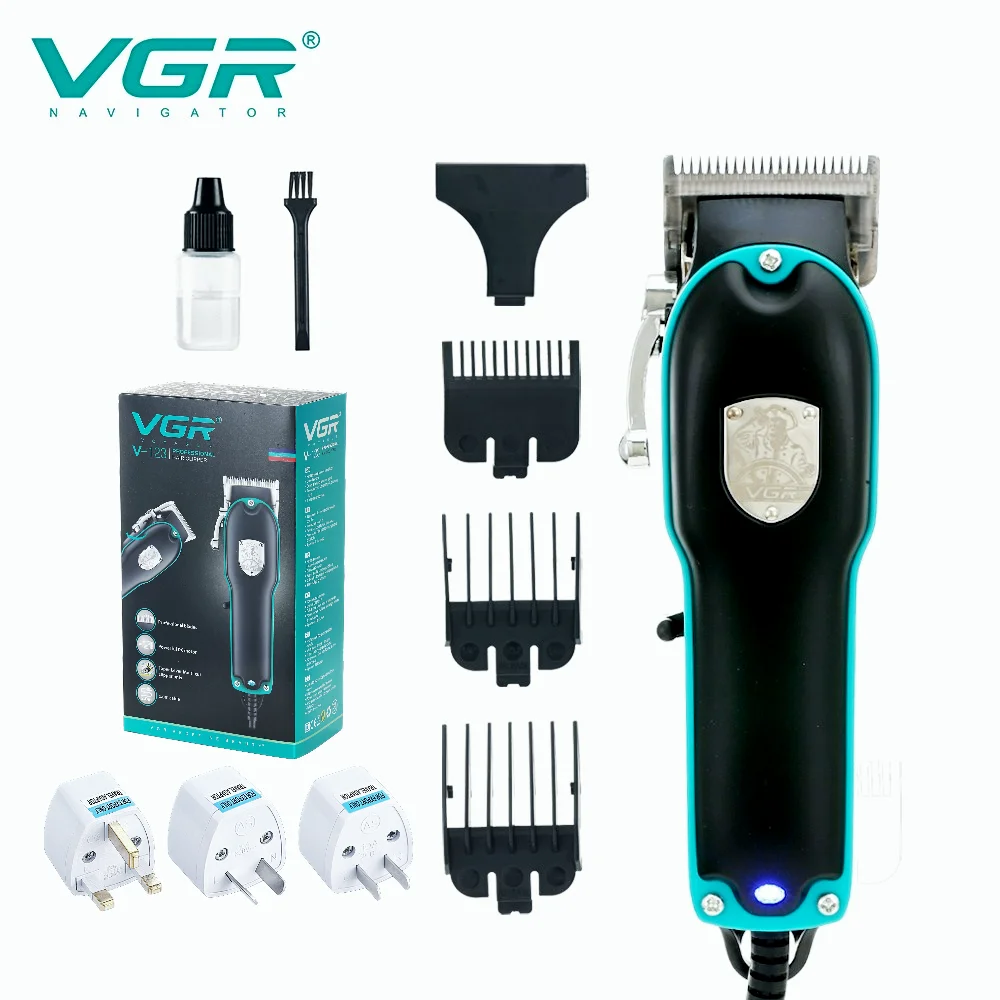 

VGR Hair Cutting Machine Haircut Machine Electric Hair Clipper Professional Hair Trimmer For Men Barber With Wire EU Plug V-123