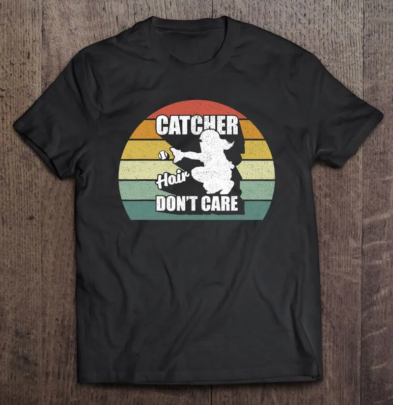 

Футболка мужская оверсайз в стиле ретро с изображением Ловца волос, не заботится о софтболе, бейсбола, подарка