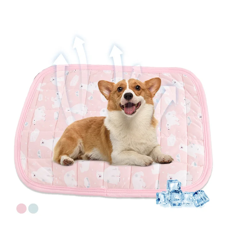 

Summer Pet Ice Pad Dog Cat Breathable Ice Silk Thin Sleep Bed Cooling Scratch Resistant Cat Bed Dog Indoor SleepPad