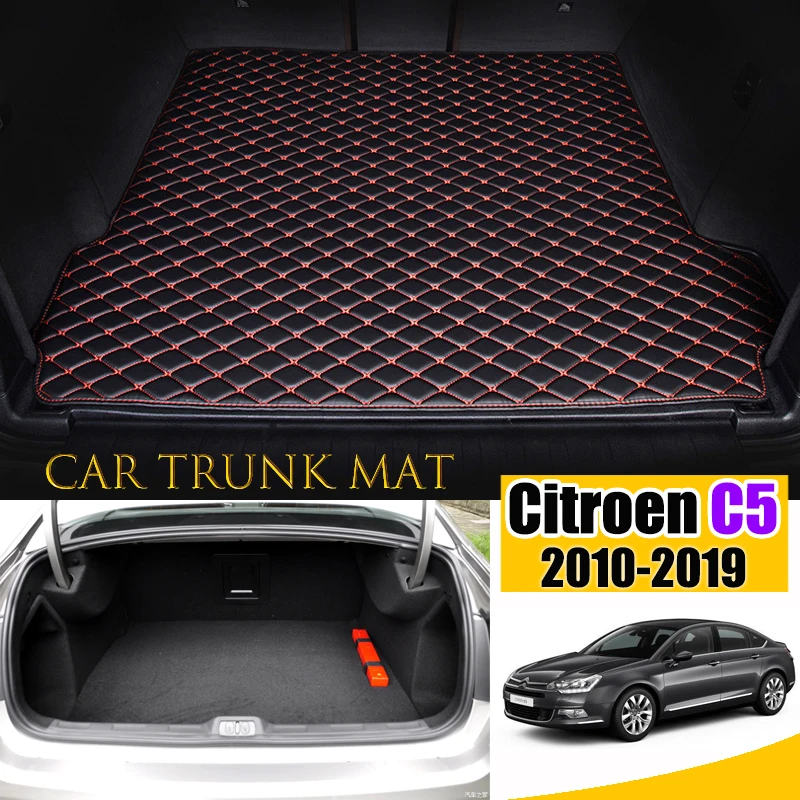 Кожаные Коврики для багажника на заказ Citroen C5 2010-2019 напольный коврик заднего