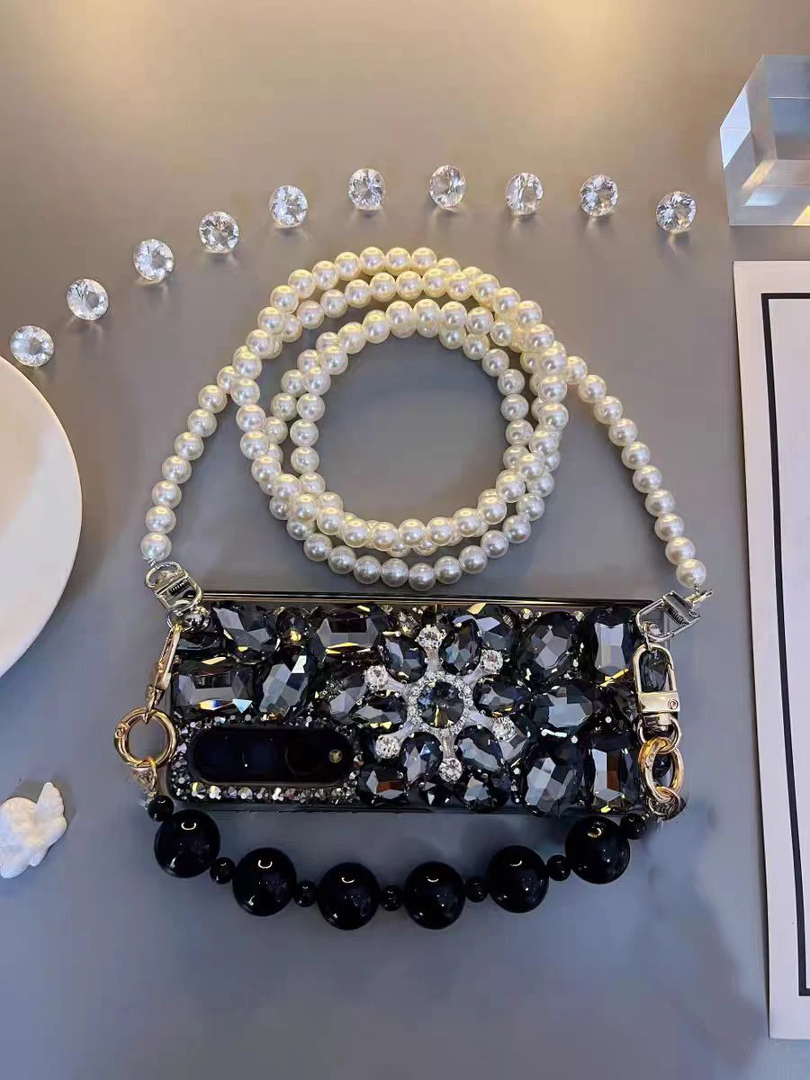 Роскошный чехол-подставка с кристаллами и стразами для Samsung Galaxy Z Fold 6 5 4 3