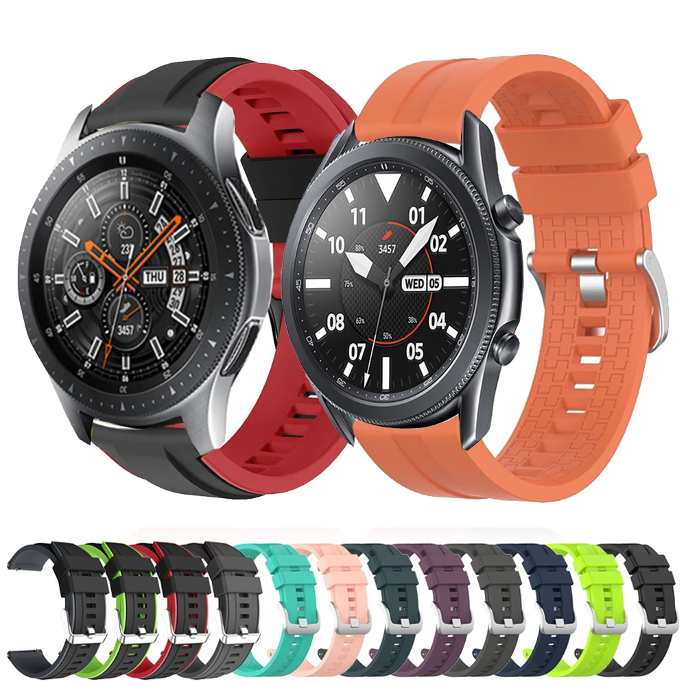 

For Samsung Galaxy Watch 3 45mm Strap Double Color Sport Bracelet 22mm Watchband For Samsung Gear S3/Galaxy 46mm Smart Watch