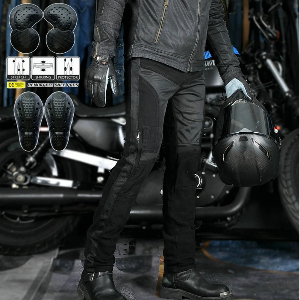 Брюки для езды на мотоцикле мужские сетчатые гоночные джинсы мотокросса в стиле