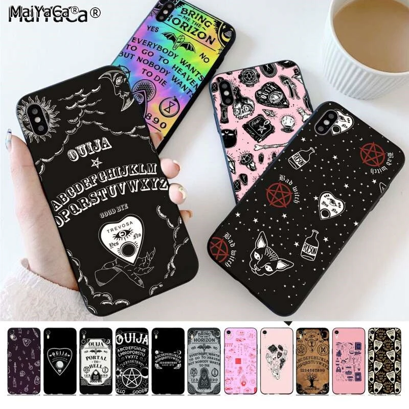 

MaiYaCa Witches moon Tarot Witch Ouija Phone Case For iphone 12pro max13 11 12 pro XS MAX 8 7 6S Plus X 5S SE 2020 XR