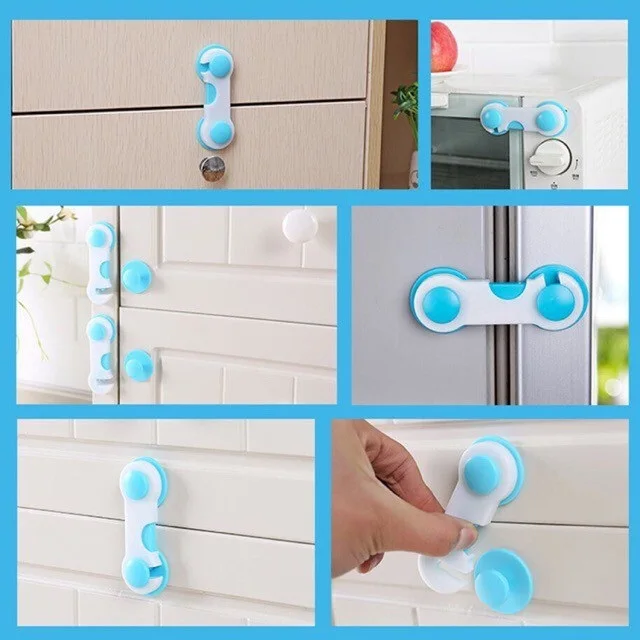 

2022 HSYK Plastic Home Door Drawer Lock Kids Protect Wardrobe Cabinet
