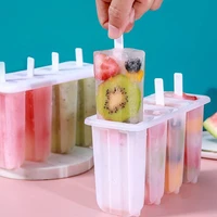 ice cream mold 4 ice popsicle mold set popsicle ice cream mold ice tray diy ice cream reusable with stick ans lid kitchen tool