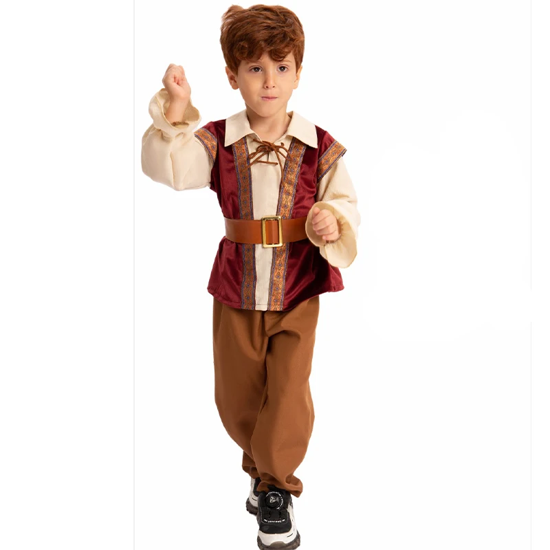 Новое поступление 2025 детское средневековое платье с изображением серы викингов