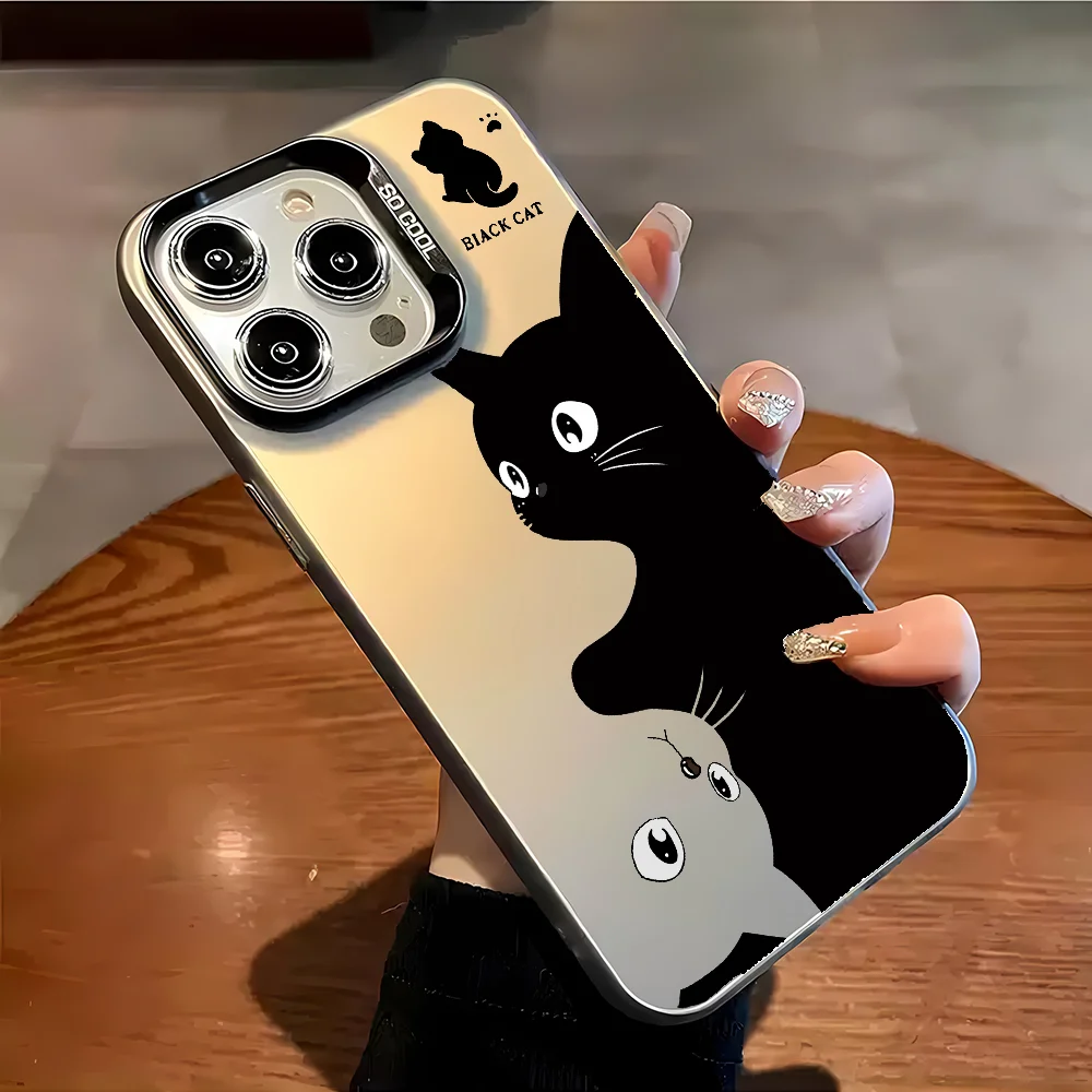 Чехол для телефона Curly Cat модный чехол iPhone 16 15 14 Plus 13 12 11 Pro Max X Xs XR 8 7 матовый
