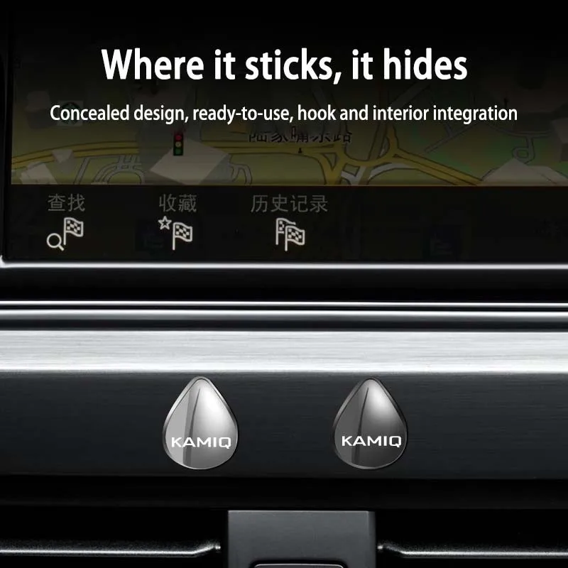 

Металлический крючок на подголовник сиденья автомобиля для Skoda FABIA KAMIQ KAROQ OCTAVIA Kodiaq, держатель на заднее сиденье автомобиля, сумочка, кошелек