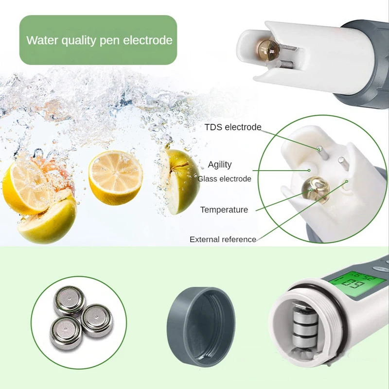 TDS / PH TEMP Тестовая ручка три в одном Ph Pen Ручка для тестирования качества воды