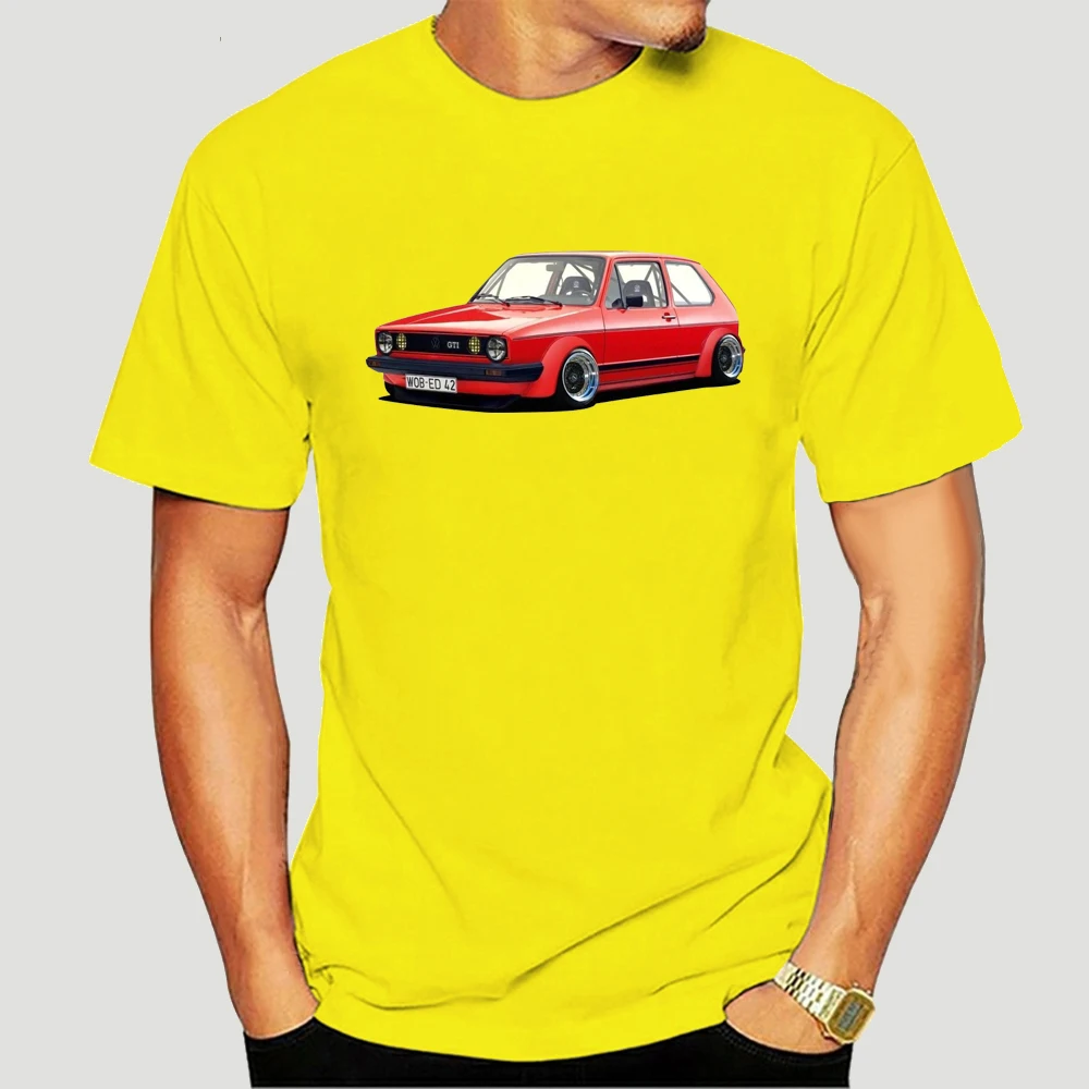 

T-Shirt White Round Neck Germany Classic Legend Car Golf Gti Red Mk1 New Brand Sales Cotton Sleeve Military T Shirts 5511X