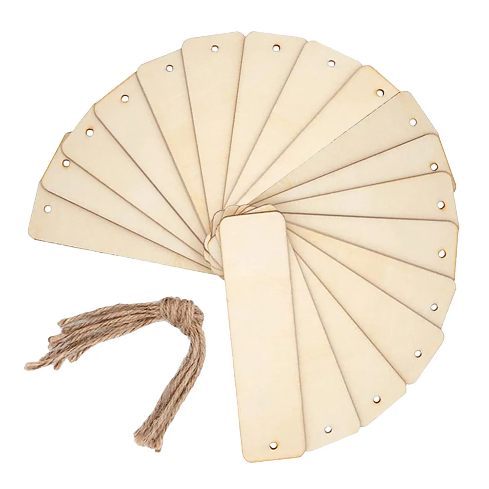 

36 Pcs DIY Page Markers Wooden Unfinished Hanging Bookmarks