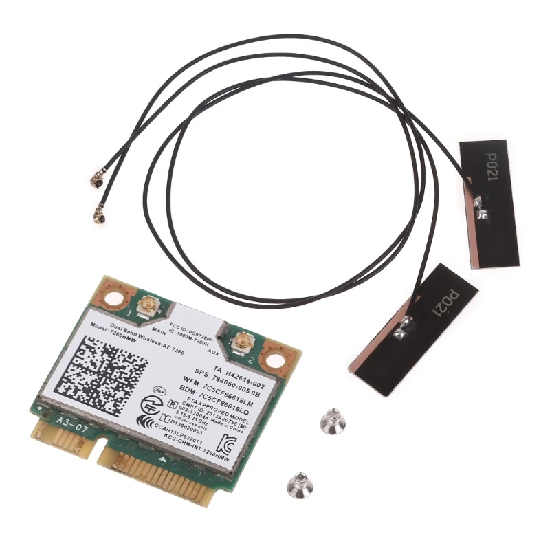 

896F Двухдиапазонный 2,4 + 5G 1200 Мбит/с 802.11a/b/g/n WiFi BT4.0 Беспроводная половинная мини-карта PCI-E