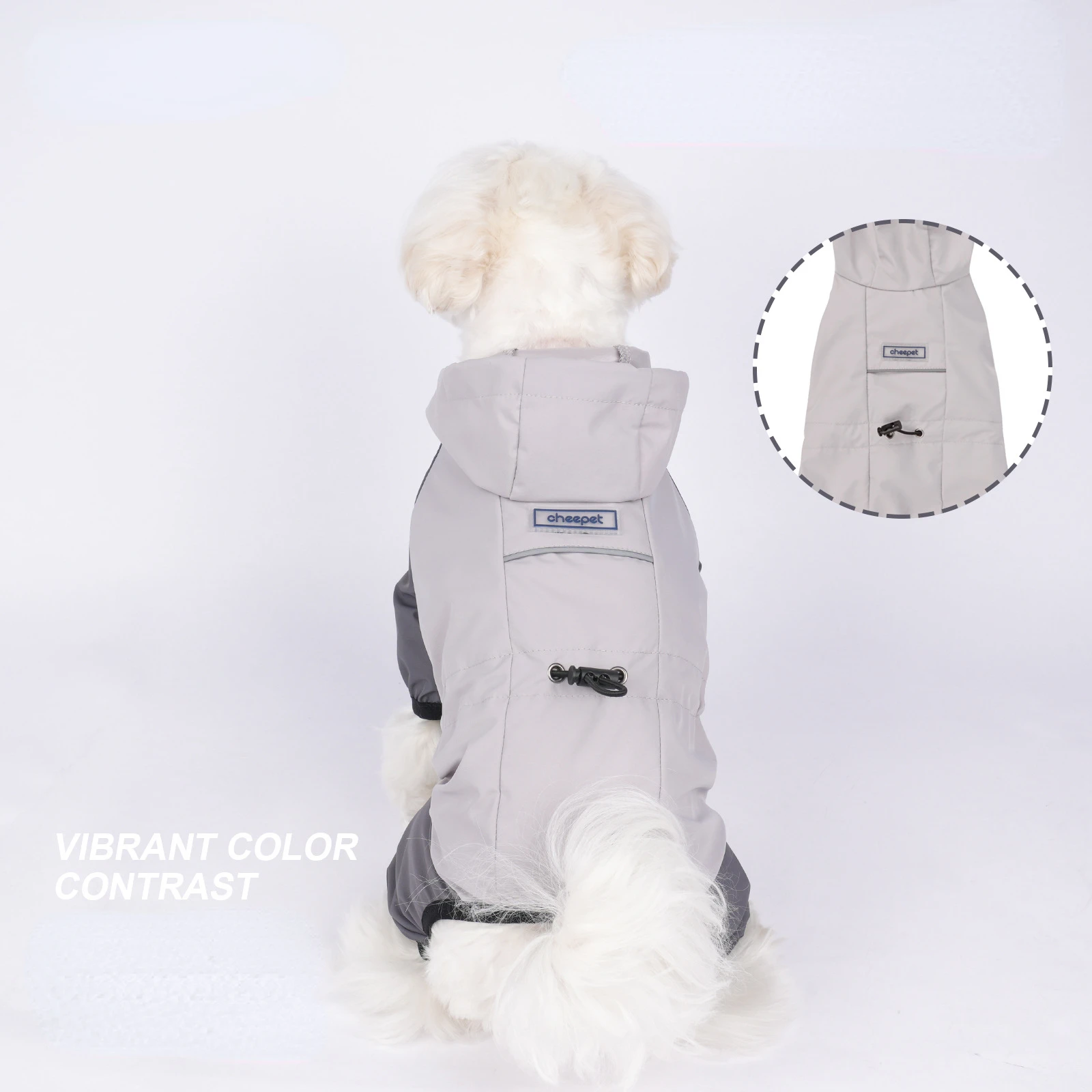 

Dog Raincoat Solid Waterproof Hoodie Jacket Rain Poncho Pet Rainwear Clothes with Reflective Outdoor Dogs Raincoat Accessories