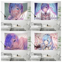 anime re zero cartoon tapestry japanese wall tapestry anime ins home decor