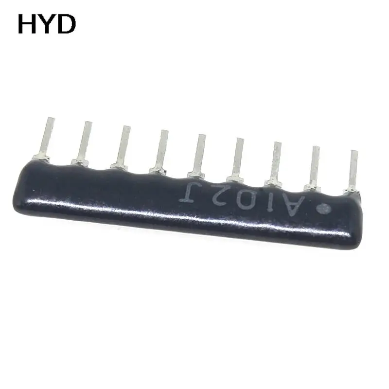 10 шт. в сопротивление 9 p линии сопротивления 1 k A09- 102J 9 футов 9A102J RP9 Тяговый резистор 10 шт. в сопротивление 9 p линии сопротивления 1 k A09- 102J 9 футов 9A102J RP9 Тяговый резистор