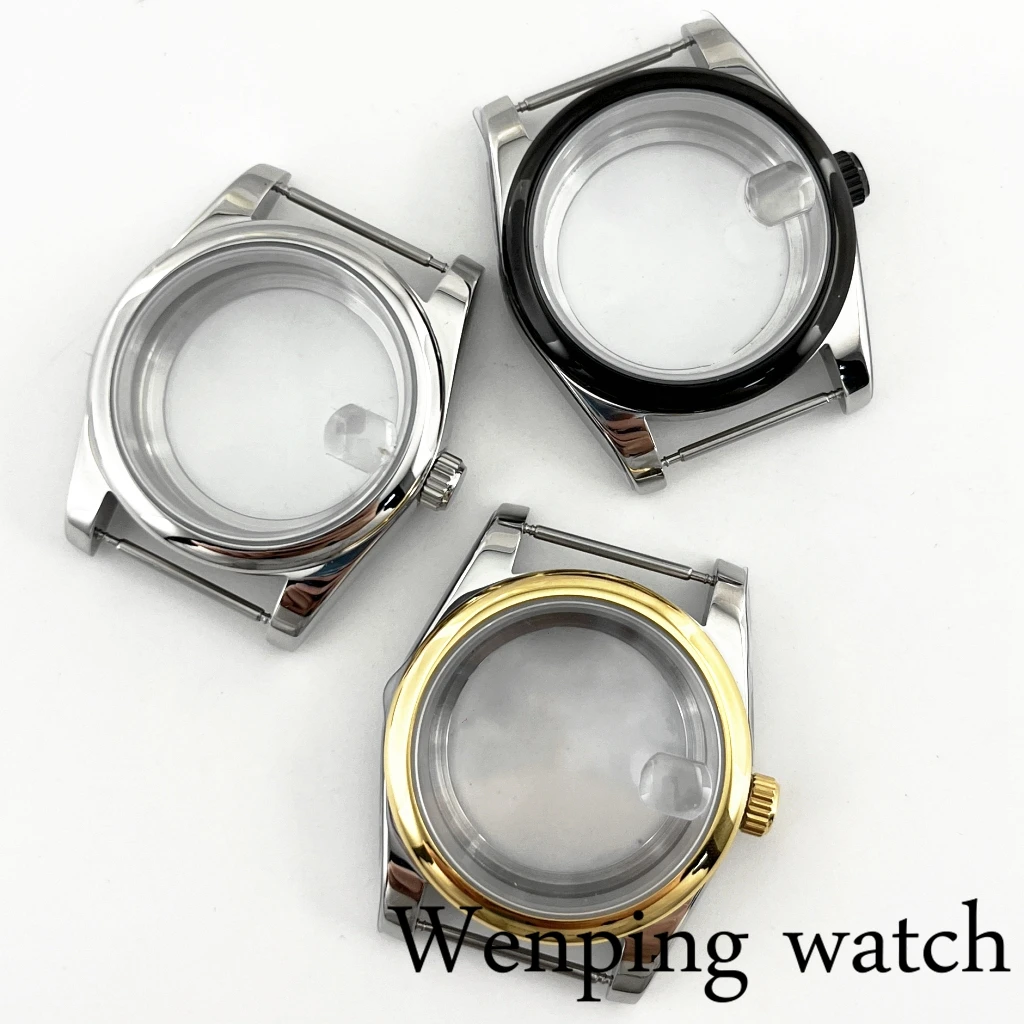 Часы с круглым кольцом и сапфировым стеклом 36/39 мм