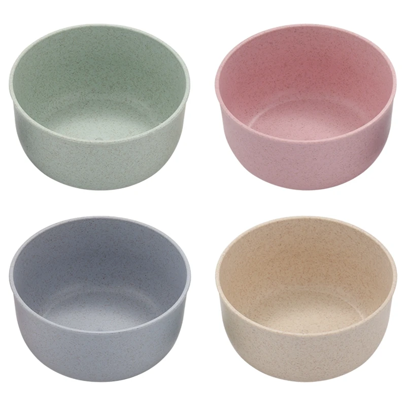 

Healthy Kitchen Dinnerware Bowl Sets Eco Biodegradable Unbreakable Dinner Plates Bowl Dinnerware 4Pcs