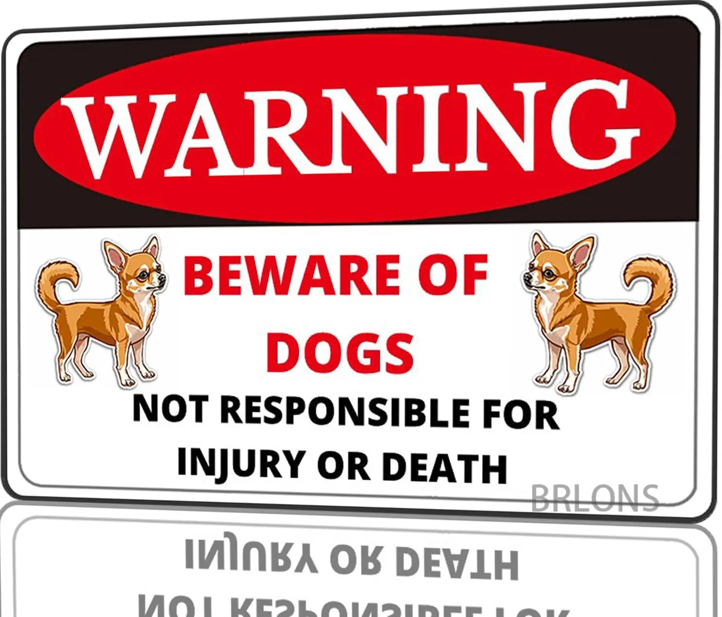 Metl Sgn Bewre Of Dogs Chhuhu не реагируется для njury или Deth Wrnng lumnum Vntge Tn забора на открытом