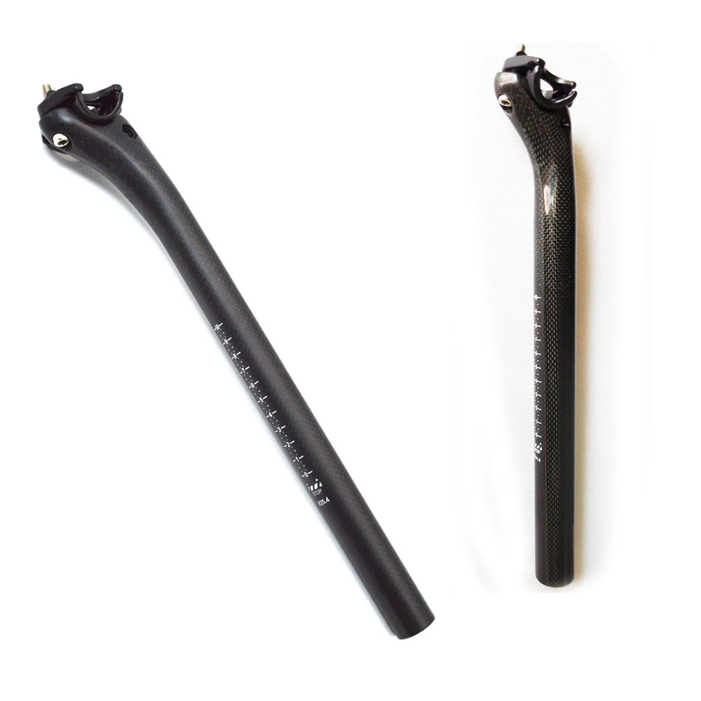 

3K Carbon Fiber Road Bicycle Seat Post Mountain Bike Seatpost MTB Cycling Parts Setback posts Offset 25mm 27.2 30.8 31.6mm