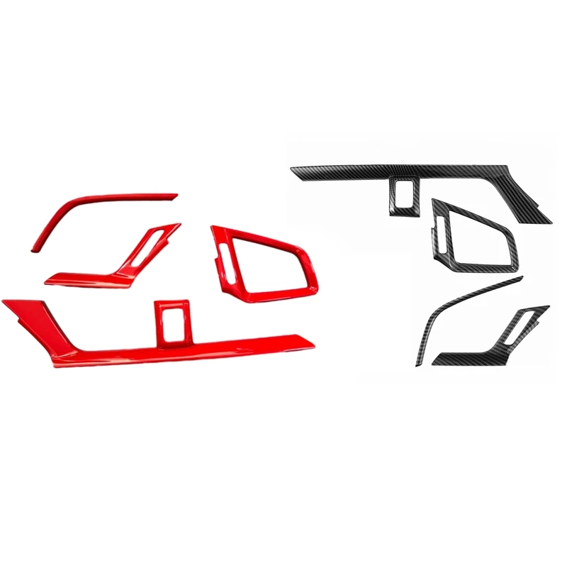 Car Interiors Dashboard Air Vent Cover Case For Honda Civic 10Th 2016-2021 Decorative Inner Frame Sticker A Accessories