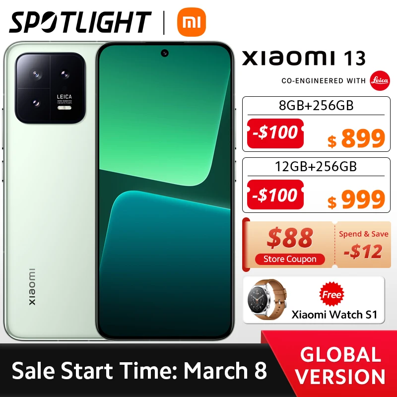 Смартфон Xiaomi, 13 дюймов, 50 МП, камера Leica, Snapdragon 8 Gen 2, зарядное устройство 67 Вт, 120 Гц, AMOLED дисплей - купить по выгодной цене - Топ техники и электроники