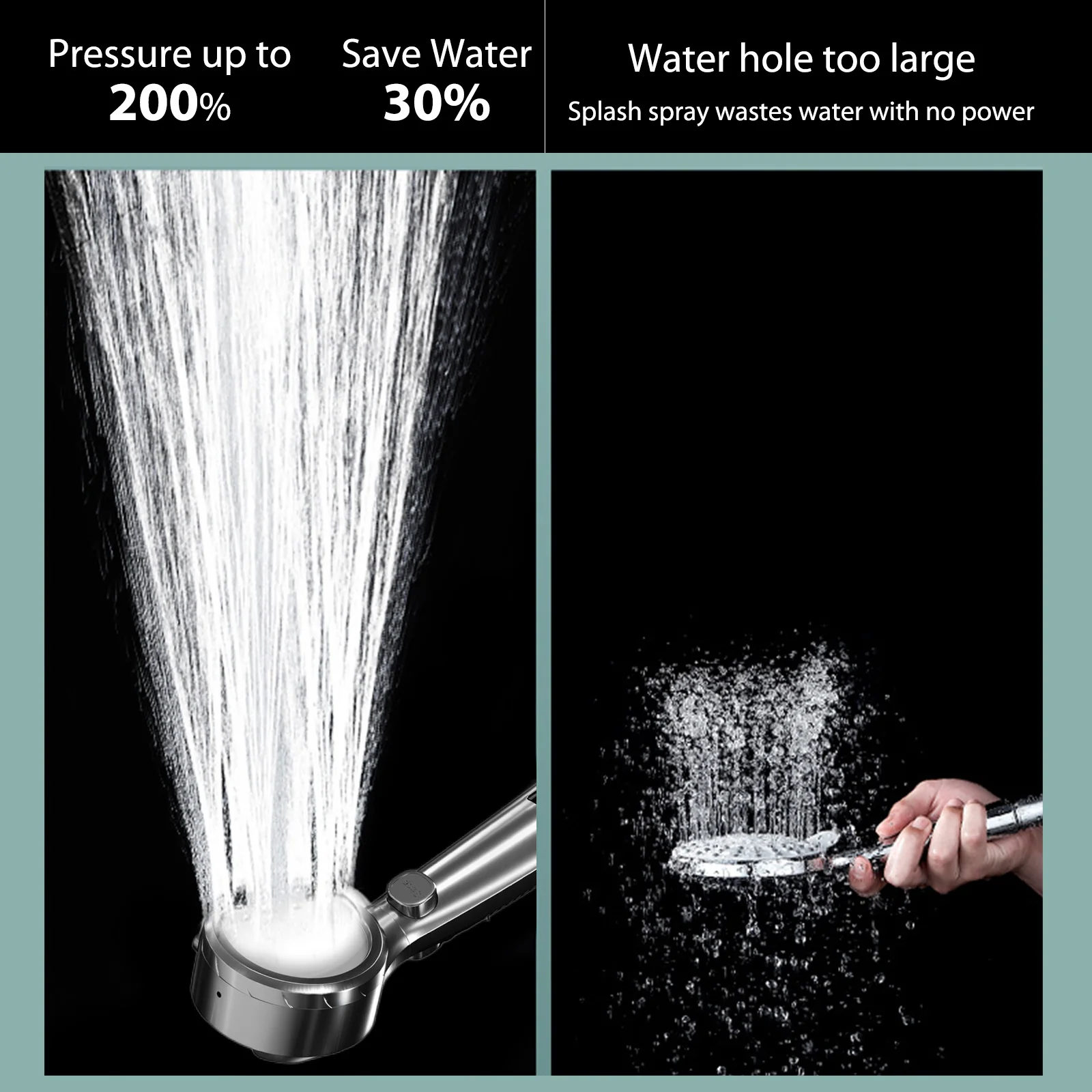 

Digital Water Saving Showerhead 4-speed Adjustment High Pressure Water Saving Sprayer Nozzle Bathing Spray Faucet Gadgets